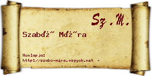 Szabó Míra névjegykártya