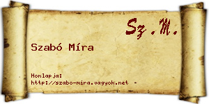 Szabó Míra névjegykártya